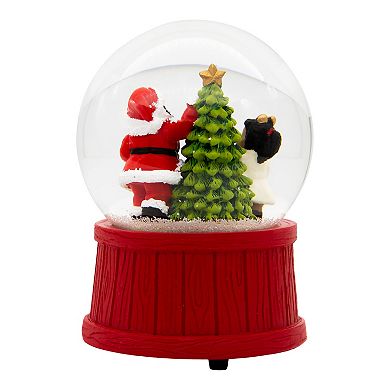 Musical Santa Water Snow Globe Table Decor