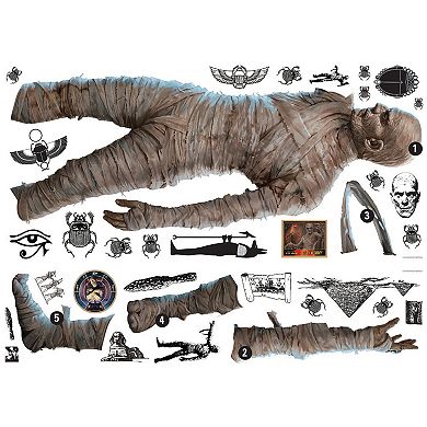 RoomMates Classic Monsters Giant The Mummy Peel & Stick Wall Decals 35-piece Set