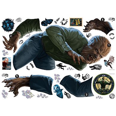 RoomMates Classic Monsters Giant The Wolfman Peel & Stick Wall Decals 35-piece Set