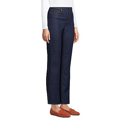 Petite Lands' End Recover High-Rise Straight-Leg Ankle Jeans