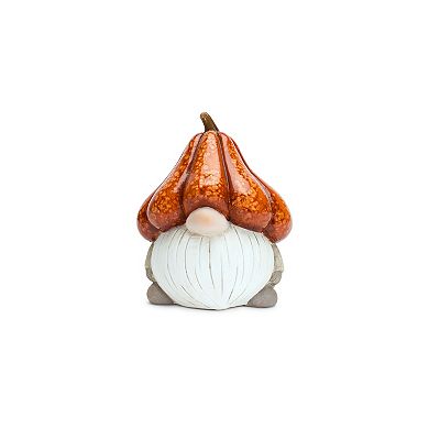 Melrose Pumpkin Hat Gnome Figurine Table Decor 2-piece Set