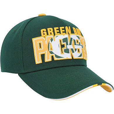 Youth Green Green Bay Packers On Trend Precurved A-Frame Snapback Hat