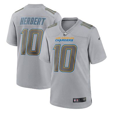 Men's Nike Justin Herbert Gray Los Angeles Chargers Atmosphere Fashion Game Jersey