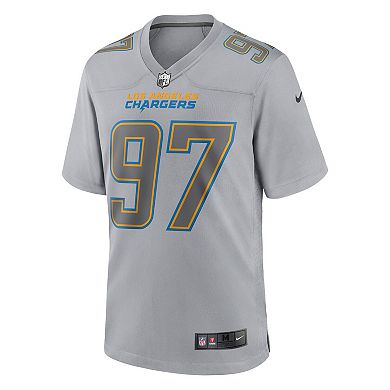 Men's Nike Joey Bosa Gray Los Angeles Chargers Atmosphere Fashion Game Jersey