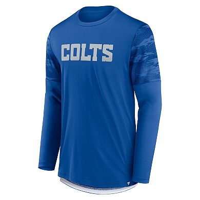 Men's Fanatics Branded Royal/White Indianapolis Colts Square Off Long Sleeve T-Shirt
