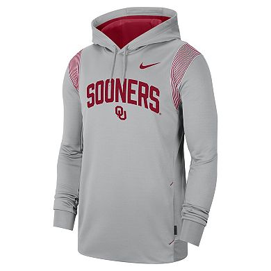 Men's Nike Gray Oklahoma Sooners 2022 Game Day Sideline Performance Pullover Hoodie