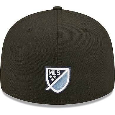 Men's New Era Black Sporting Kansas City Primary Logo Low Profile 59FIFTY Fitted Hat
