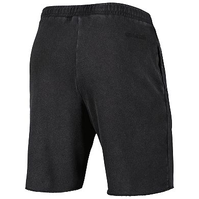 Men's Mitchell & Ness Black Golden State Warriors French Terry Tonal Fleece Shorts