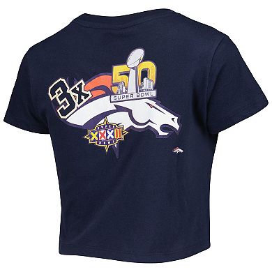 Women's New Era Navy Denver Broncos Historic Champs T-Shirt