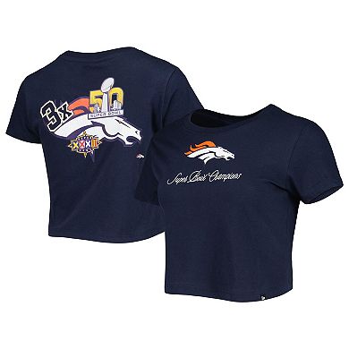 Women's New Era Navy Denver Broncos Historic Champs T-Shirt