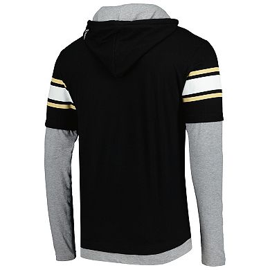Men's New Era Black New Orleans Saints Long Sleeve Hoodie T-Shirt