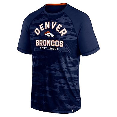 Men's Fanatics Branded Navy Denver Broncos Hail Mary Raglan T-Shirt