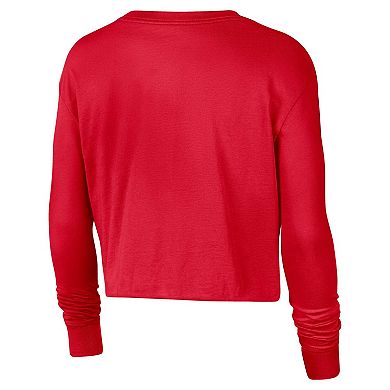 Women's Nike Red Georgia Bulldogs Est. Cropped Long Sleeve T-Shirt