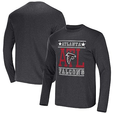 Men's NFL x Darius Rucker Collection by Fanatics Heathered Charcoal Atlanta Falcons Long Sleeve T-Shirt