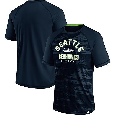Men's Fanatics Branded Navy Seattle Seahawks Hail Mary Raglan T-Shirt