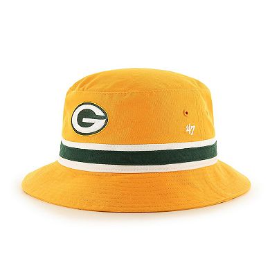 Men's '47 Gold Green Bay Packers Striped Bucket Hat