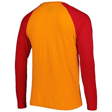 Men's New Era Orange Tampa Bay Buccaneers Throwback Raglan Long Sleeve T-Shirt