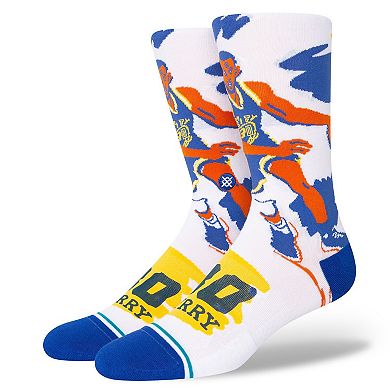 Men's Stance Stephen Curry Golden State Warriors Player Paint Crew Socks