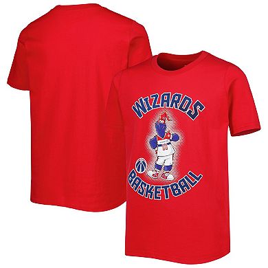 Youth Red Washington Wizards Mascot Show T-Shirt
