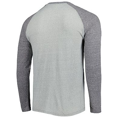 Men's Concepts Sport Heathered Gray/Heathered Charcoal Atlanta United FC Ledger Raglan Long Sleeve T-Shirt