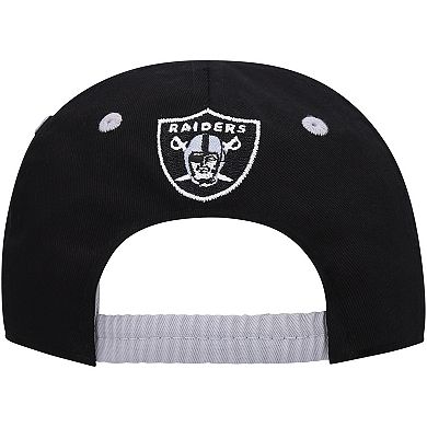 Infant Black/Silver Las Vegas Raiders My First Tail Sweep Slouch Flex Hat