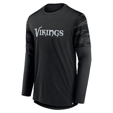 Men's Fanatics Branded Black Minnesota Vikings Square Off Long Sleeve T-Shirt