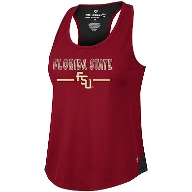 Women's Colosseum Garnet Florida State Seminoles Sachs 2-Hit Scoop Neck Racerback Tank Top