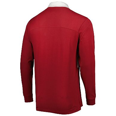 Men's Nike Crimson Alabama Crimson Tide Striped Long Sleeve Polo