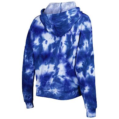 Women's New Era Royal Denver Broncos Cloud Dye Fleece Pullover Hoodie