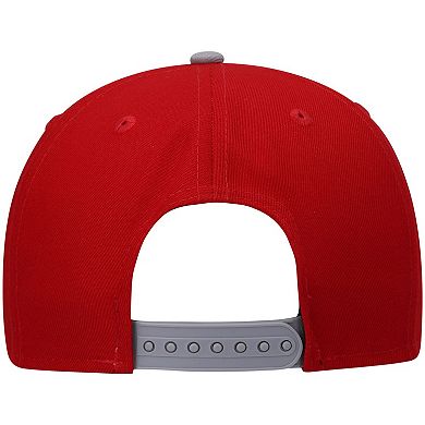 Men's New Era Scarlet Nebraska Huskers Two-Tone Vintage Wave 9FIFTY Snapback Hat