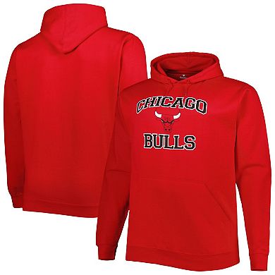 Men's Red Chicago Bulls Big & Tall Heart & Soul Pullover Hoodie