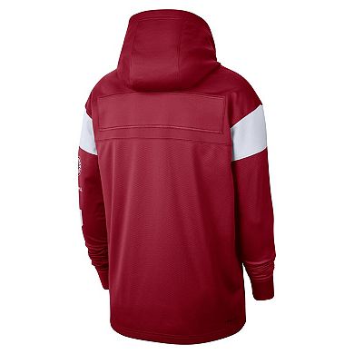 Men's Nike Crimson Oklahoma Sooners Jersey Performance Pullover Hoodie