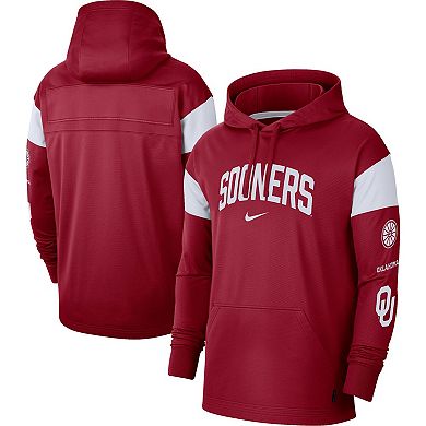 Men's Nike Crimson Oklahoma Sooners Jersey Performance Pullover Hoodie