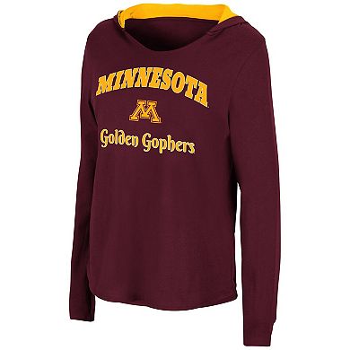 Women's Colosseum Maroon Minnesota Golden Gophers Catalina Hoodie Long Sleeve T-Shirt