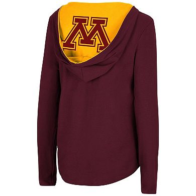 Women's Colosseum Maroon Minnesota Golden Gophers Catalina Hoodie Long Sleeve T-Shirt