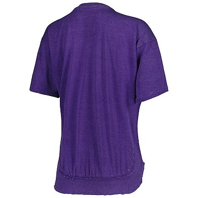 Women's Pressbox Purple LSU Tigers Arch Poncho T-Shirt