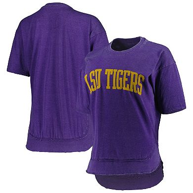 Women's Pressbox Purple LSU Tigers Arch Poncho T-Shirt
