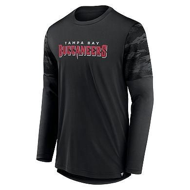 Men's Fanatics Branded Black Tampa Bay Buccaneers Square Off Long Sleeve T-Shirt
