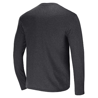 Men's NFL x Darius Rucker Collection by Fanatics Heathered Charcoal Carolina Panthers Long Sleeve T-Shirt
