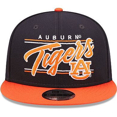 Men's New Era Navy Auburn Tigers Team Script 9FIFTY Snapback Hat