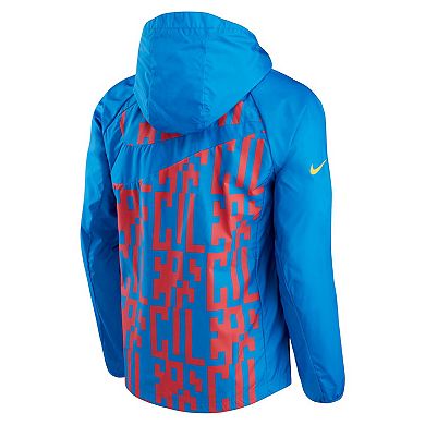 Men's Nike Blue Barcelona AWF Raglan Full-Zip Jacket