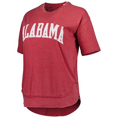 Women's Pressbox Crimson Alabama Crimson Tide Arch Poncho T-Shirt