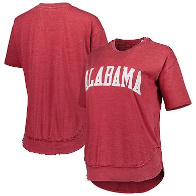 Women's Pressbox Crimson Alabama Crimson Tide Arch Poncho T-Shirt