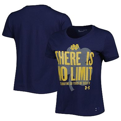 Women's Under Armour Navy Notre Dame Fighting Irish Title IX No Limit T-Shirt