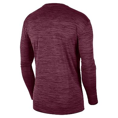 Men's Nike Maroon Virginia Tech Hokies Sideline Game Day Velocity Performance Long Sleeve T-Shirt