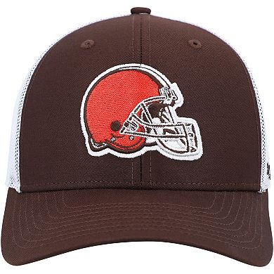 Men's '47 Brown/White Cleveland Browns Trophy Trucker Flex Hat