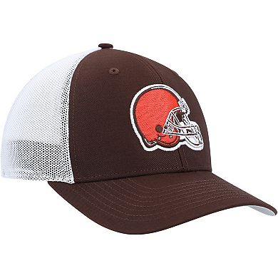 Men's '47 Brown/White Cleveland Browns Trophy Trucker Flex Hat