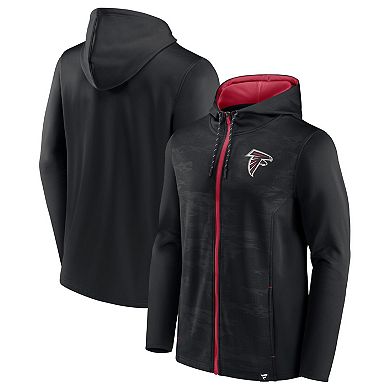 Men's Fanatics Branded Black/Red Atlanta Falcons Ball Carrier Full-Zip Hoodie
