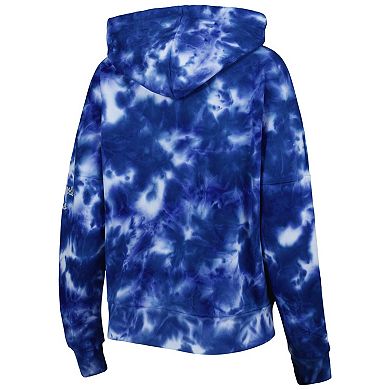 Women's New Era Royal Indianapolis Colts Cloud Dye Fleece Pullover Hoodie