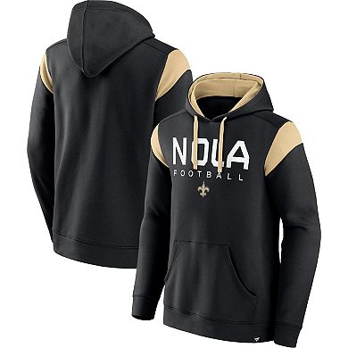 Men's Fanatics Branded Black New Orleans Saints Call The Shot Pullover Hoodie